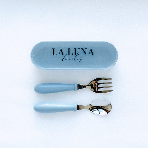 Fork & Spoon Set Blue - La Luna Kids