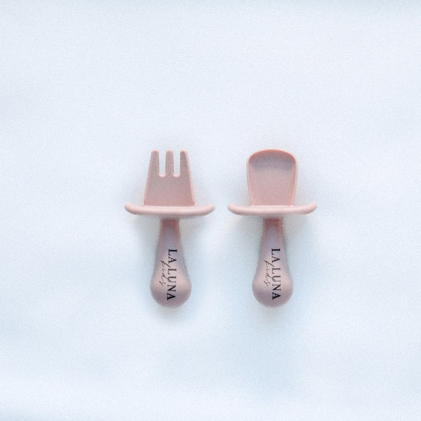 Training Fork & Spoon Set Lilac - La Luna Kids