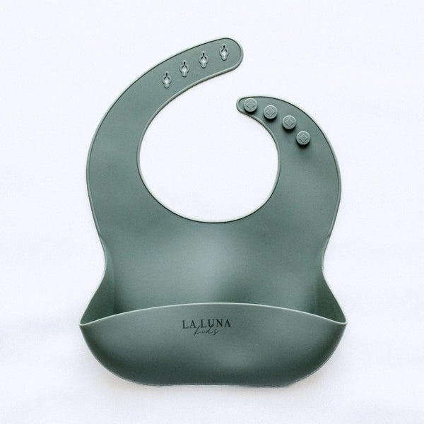 Silicone Bib Sage - La Luna Kids