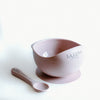 Silicone Suction Bowl & Spoon Set Lilac - La Luna Kids